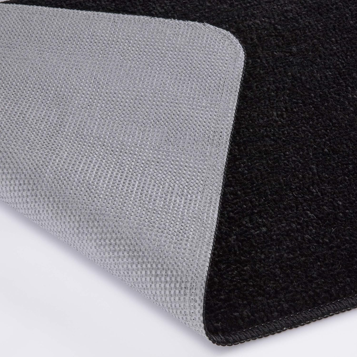 Machine Washable Seashell Design Non-Slip Rubberback 3PCS Bath Rug Set for Bathroom, 3 Piece - 18" X 30"/18" X 19"/18" X 18", Black