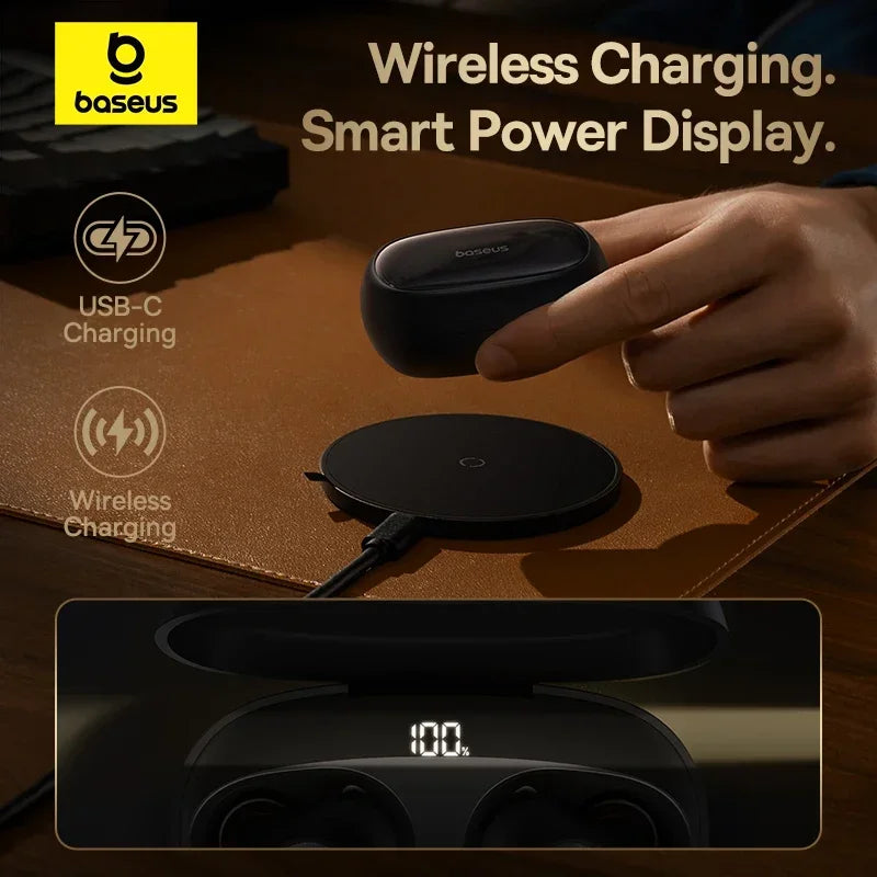 Baseus Bowie MA10 Pro Wireless Earphones 48dB Active Noise Cancellation  5.3 Earbuds 40H Battery Life IPX6 Waterproof