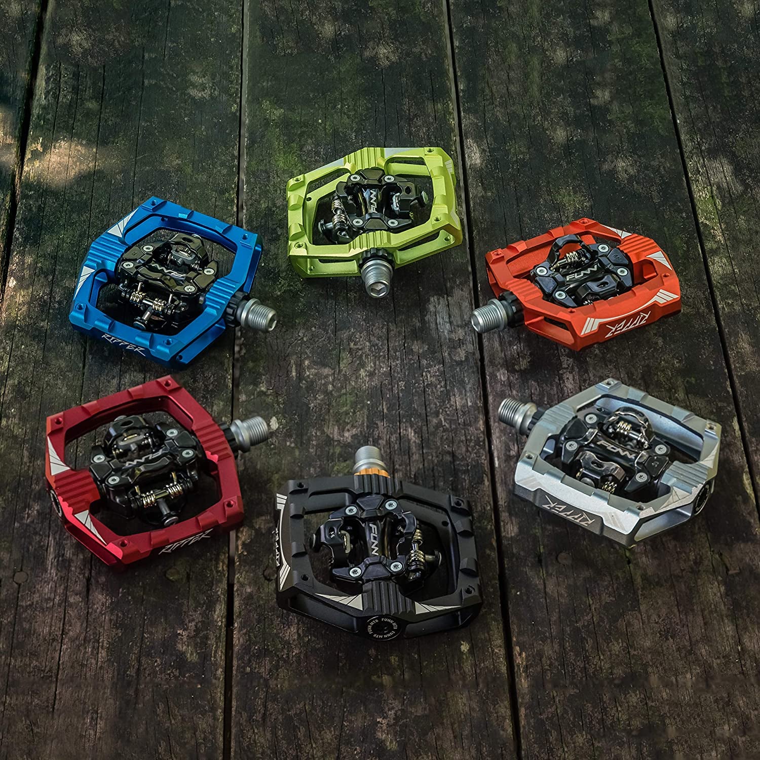 Ripper Mountain Bike Clipless Pedals, Rocker Clip/Spring-Loaded Clip-In Mechanism, Compatible with SPD Cleats, 9/16" Crmo Axle Bicycle Pedals for Mtb/Gravel Cycling
